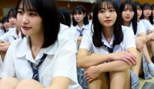 【無料で読める？】ローアングルカメラ JK 盗撮 全校集会 体育館 学生 制服少女 青春 日常 【JK博士】