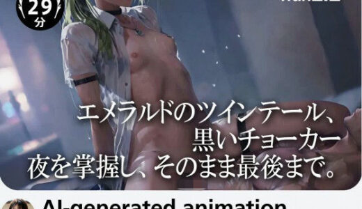 【無料で読める？】【29分HD】エメラルドのツインテール、黒いチョーカー――夜を掌握し、そのまま最後まで。 【AItuner】